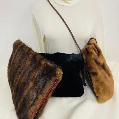 Genuine and Faux Fur Pocket Muffs