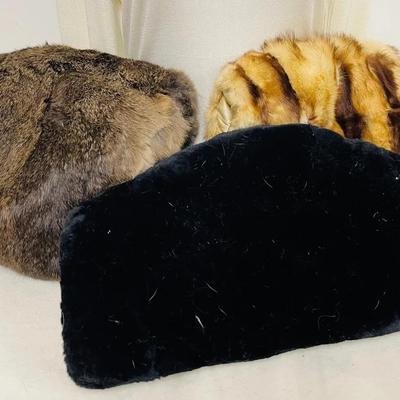 Real Mink Fur Vintage Muffs