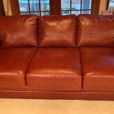 Leather Sleeper Sofa 