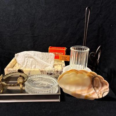 Carved Stone Soap Dish And More Bathroom Accessories 