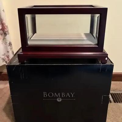 Pair Of Bombay Co Artifact Display Cases 
