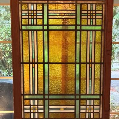 Frank Lloyd Wright Original Stained Glass Skylight Panel 