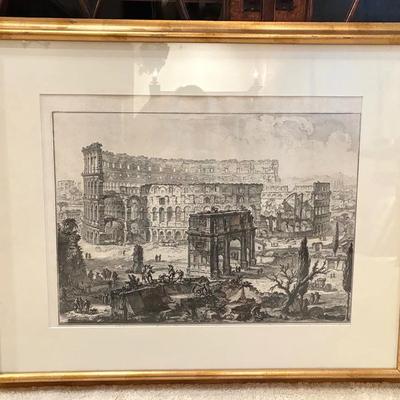 Giovanni Battista Piranesi “Views Of Rome” Etching With COA