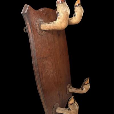 Vintage Deer Hoof Rack