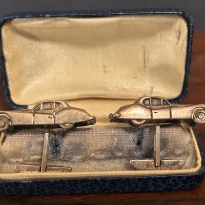 Fenwick & Sailors Sterling Jaguar XK120 Automobile Cufflinks
