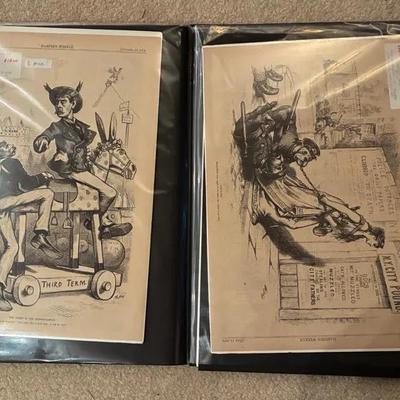 Late 1800s Thomas Nast Harper’s Bazaar Political Cartoons 