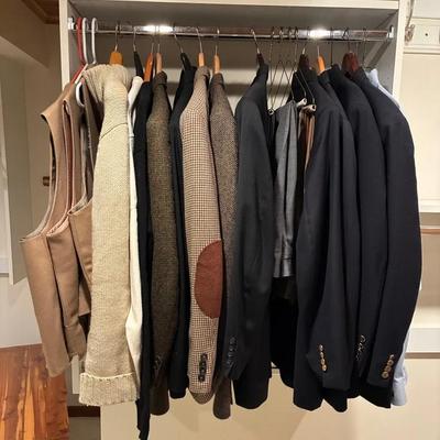 Men’s Large Sweaters And Suit Jackets 