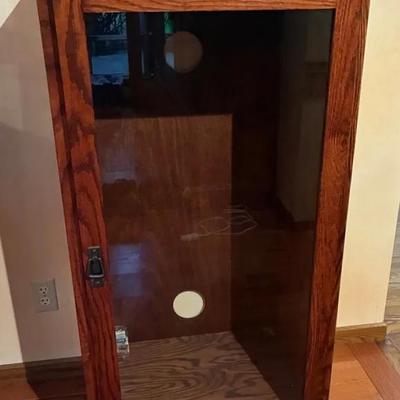 Glass Front Media Cabinet 