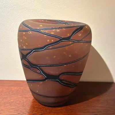 D. Smith Artist Signed Glass Vessel 