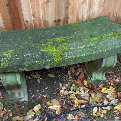 Cement Garden Bench 2
