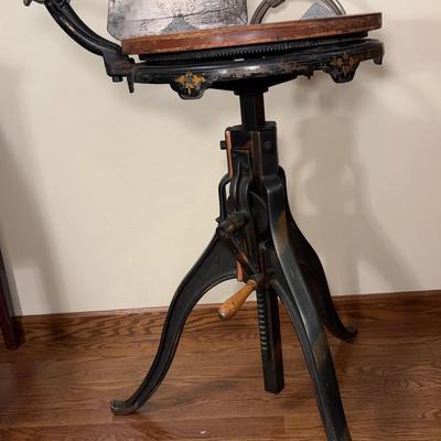 Antique Computing Co. Cheese Cutter Wheel and Stand