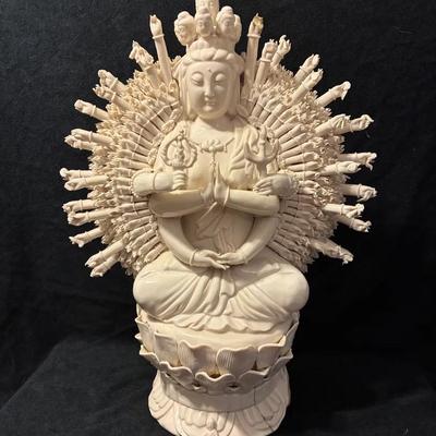 Dehua White Porcelain 1000 Arms Statue 
