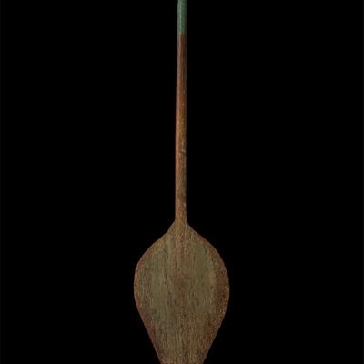 South American Shipibo Wood Canoe Paddle