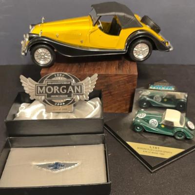 Morgan Die Cast Model Car, Morgan Anniversary Badge And Morgan Super Sports #29