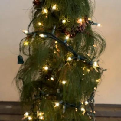 Faux Pine 4ft Christmas Tree with Lights (plus! XMas Extension Cord)