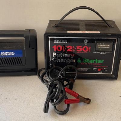 Sears 10/2/50A Battery Charger & Starter plus Campbell Hausfeld 12V Compressor