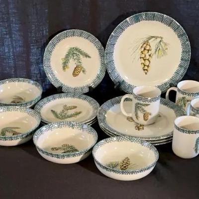 “Evergreen” By Thomson China - Four 4pc Place Settings #1