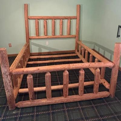 Rustic Queen Size Log Bed