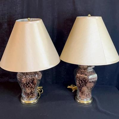 Pinecone Glass Lamps (2)