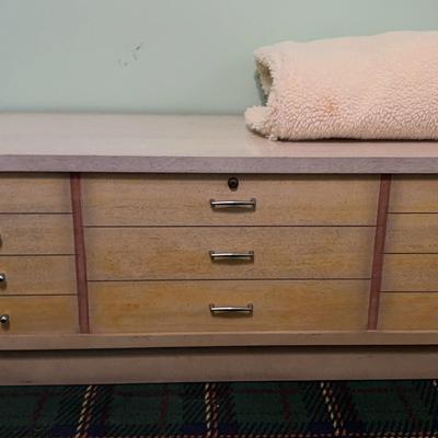 Lane Midcentury Cedar Chest with Sherpa Cover