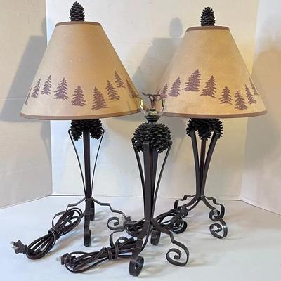 Pinecone Table Lamps #2 (3 Lamps)