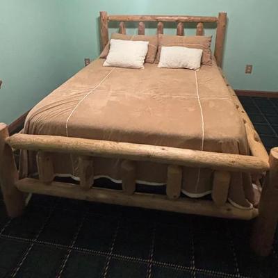 Rustic Full Size Log Bed #1