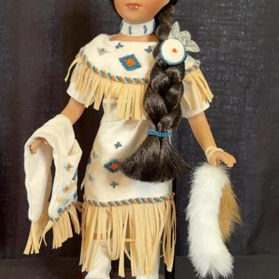 Porcelain Native American Doll