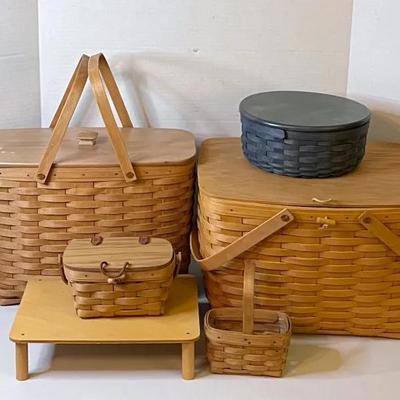 Longaberger Baskets With Lids And 2007 Hostess Basket