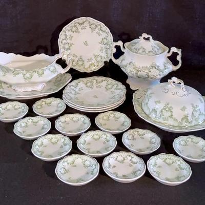 “Cloverly Green” China By Johnson Bros - Serving Pieces #1