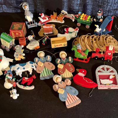 Vintage Wooden Christmas Ornaments + More