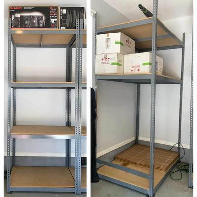 Uline Metal Adjustable Shelving Pair With Extra Board