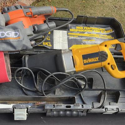 DeWalt Reciprocating Saw & Ridgid Belt Sander