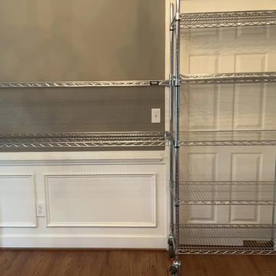 Uline Metal Shelving Set With Attached 5' & 3' Units