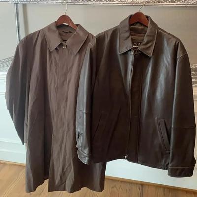 Men’s Outerwear Featuring Jos. A. Bank Leather-Like Jacket & Classic Overcoat