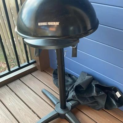 George Foreman Electric Grill on Stand with Cover