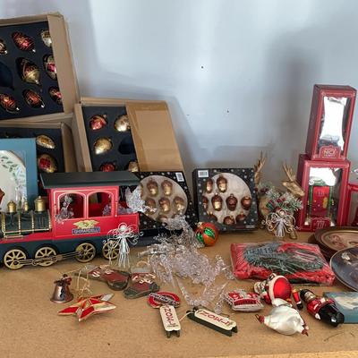 Christmas  Featuring Lenox Ornaments, Lenox Santa Plate And Ghirardelli Train Engine