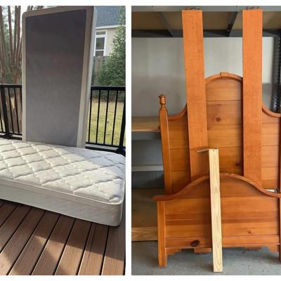 Vaughan-Bassett Wood Bed with Mattress & Box Spring (BED #2)