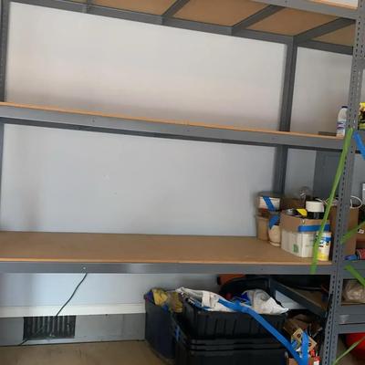 Uline Adjustable Metal Shelving Unit with Pressboard Shelves