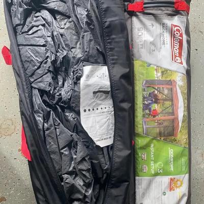 Coleman Back Home 12' x 10' Instant Screen House & Coleman 4-Person Instant Cabin Tent