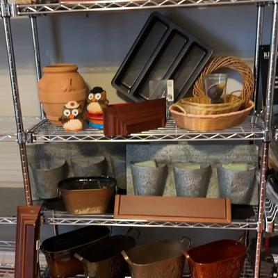 Decorative Metal Tins, Ceramic Olive Oil Jar, Wine Corks & Waffle Maker