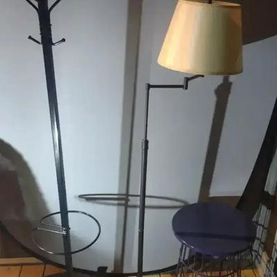 Floor Lamp, Modern hall Tree And Metal End Table