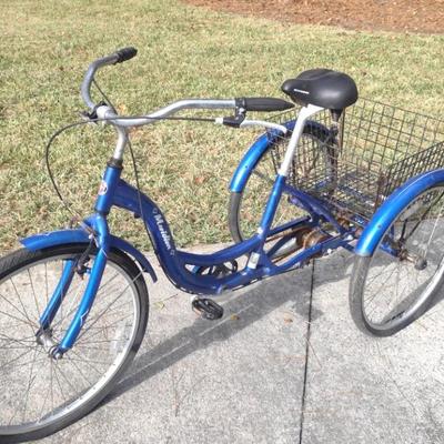 Schwinn Meridian Adult Tricycle With Rear Basket