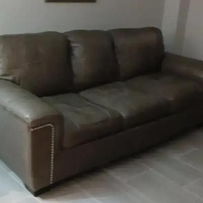 Brown Leather Sleep Sofa
