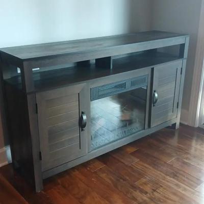 Electric Fireplace And Media Mantel