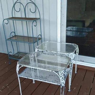 2 Side Tables And Plant Stand