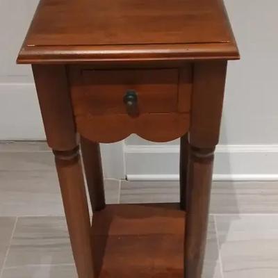 Two Tier Table With Single Drawer. Maple 
