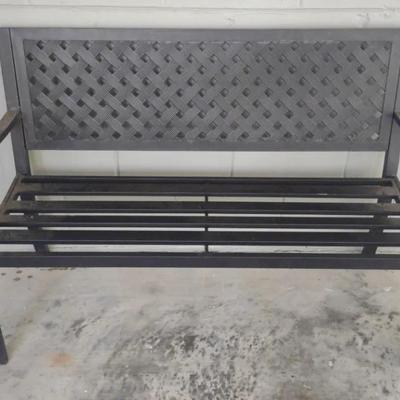 Black Steel Bench