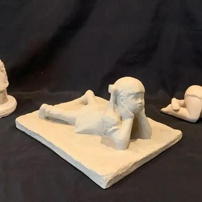 Austin Sculpture “Children at Rest & Play” Trio – 1990s Figurine Collection