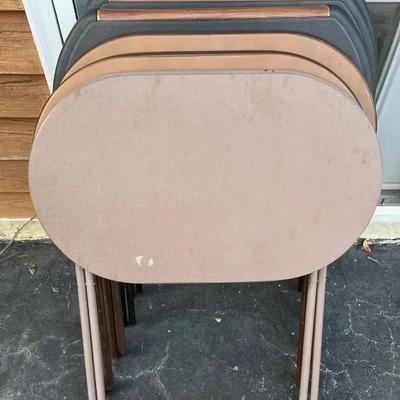 Set of Six Vintage Costco Folding TV Tray Tables