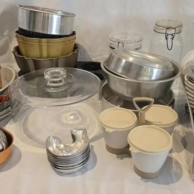 Large Baking & Kitchenware Collection with Cast Iron Bundt Pans